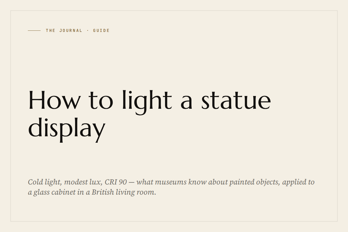 The Journal: How to light a statue display