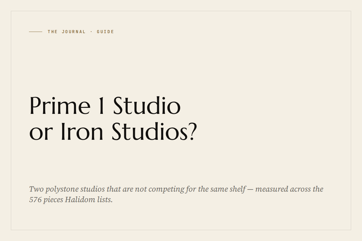 The Journal: Prime 1 Studio or Iron Studios?