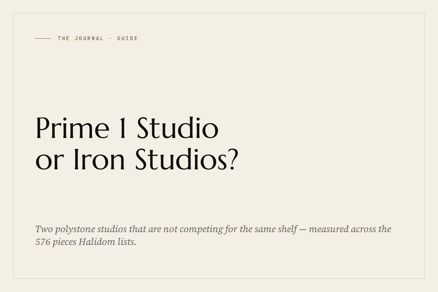 The Journal: Prime 1 Studio or Iron Studios?