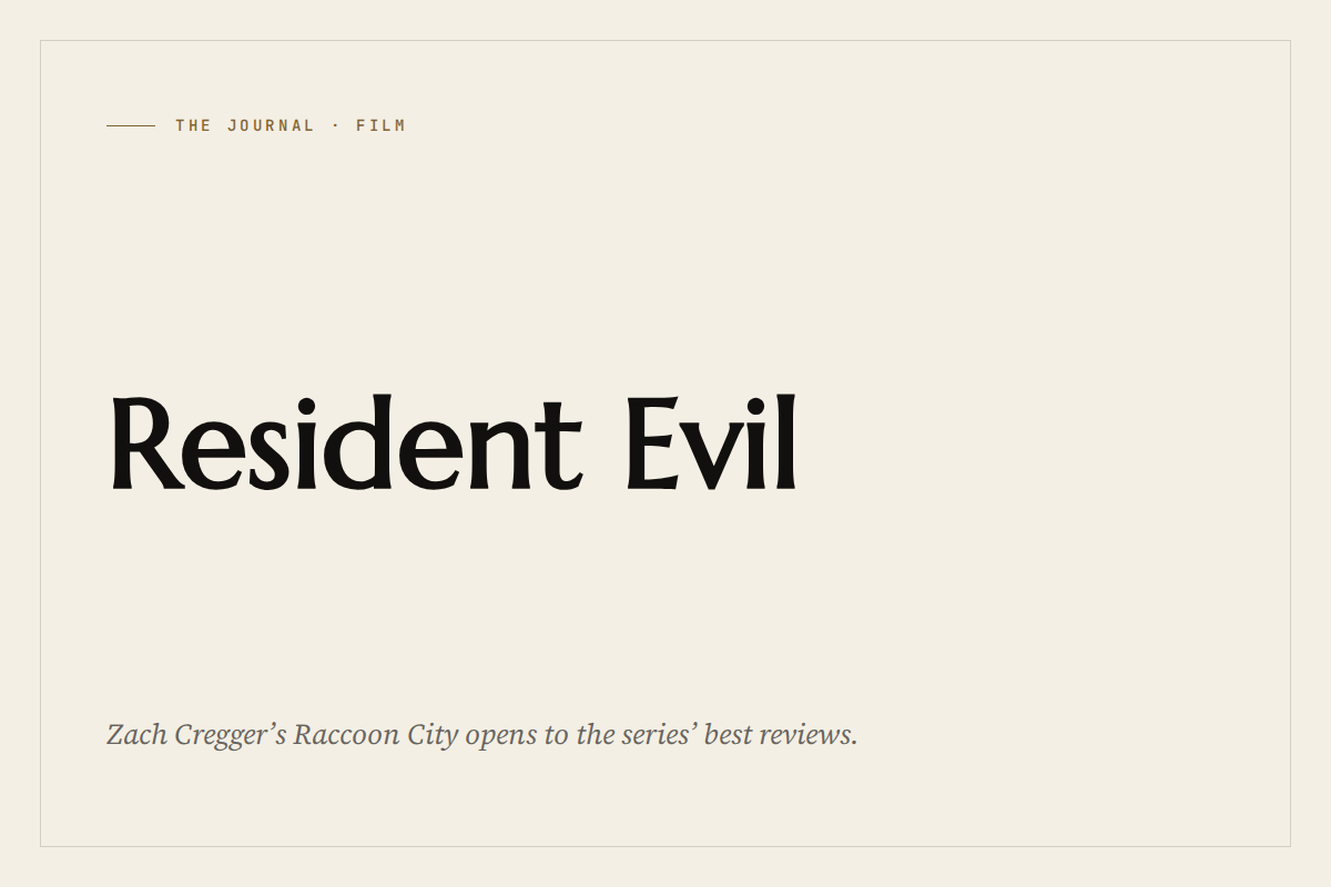 The Journal: Resident Evil