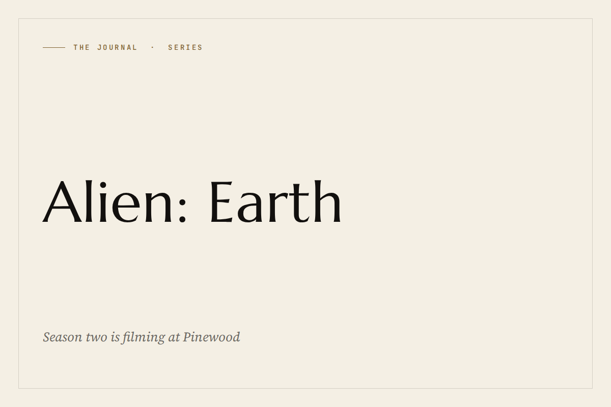 The Journal: Alien: Earth