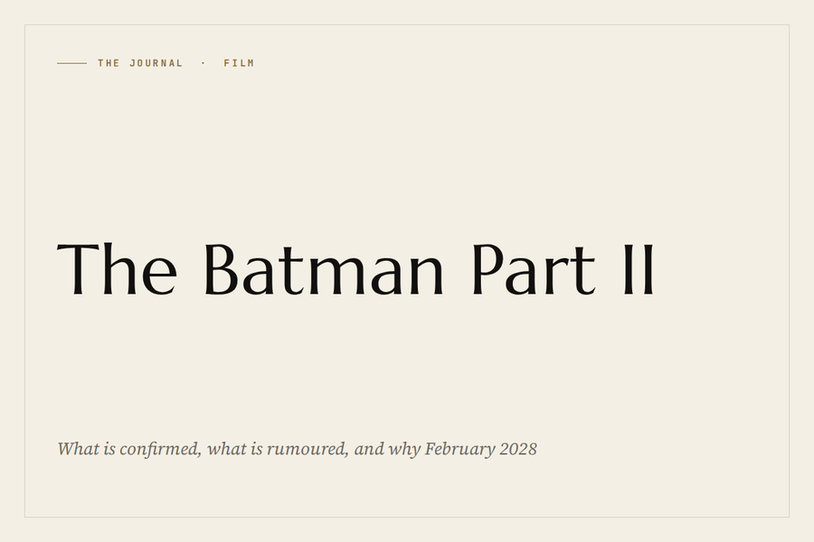 The Journal: The Batman Part II
