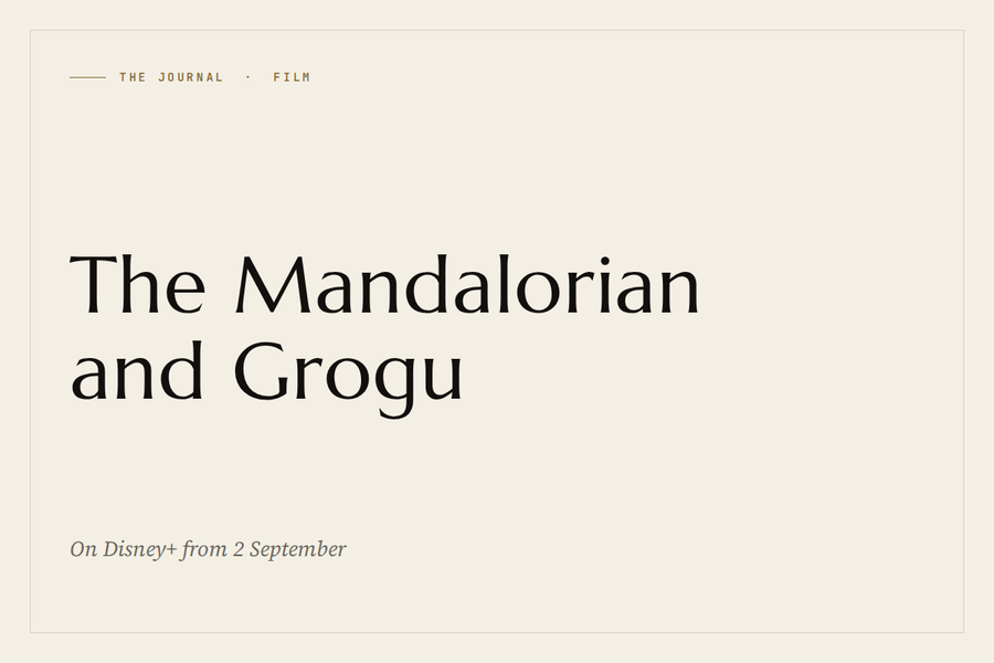 The Journal: The Mandalorian and Grogu