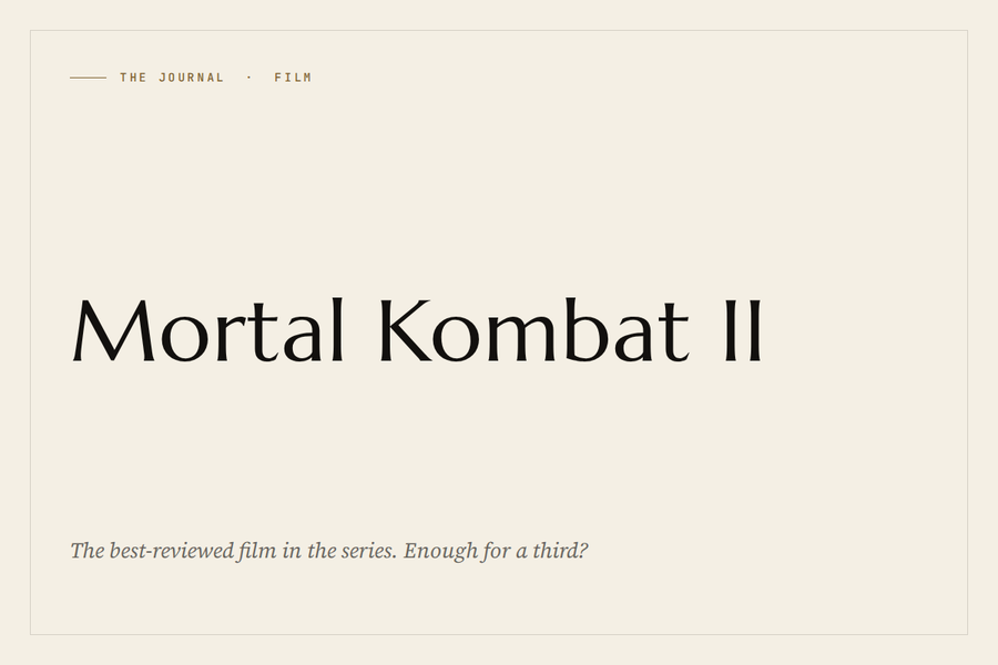 The Journal: Mortal Kombat II