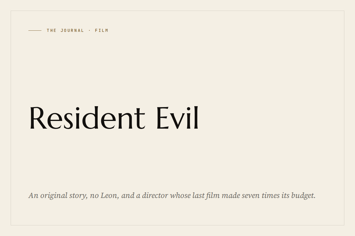 The Journal: Resident Evil