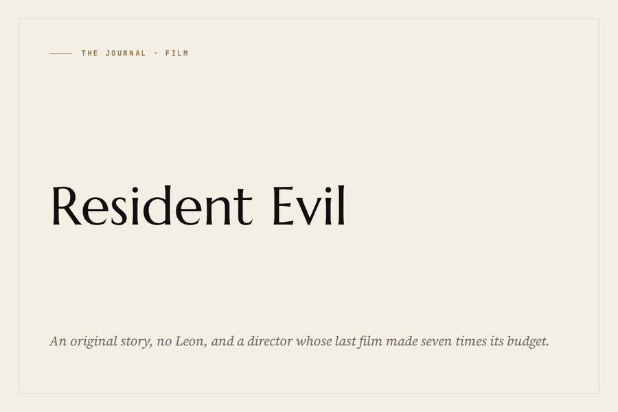 The Journal: Resident Evil