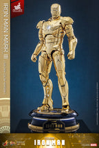Iron Man Movie Masterpiece Diecast Action Figure 1/6 Iron Man Mark III (Gold Color Version) Hot Toys Exclusive 33 cm