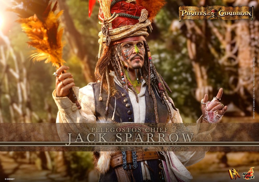 Pirates of the Caribbean: Dead Man's Chest Action DX Figure 1/6 Pelegostos Chief Jack Sparrow 30 cm