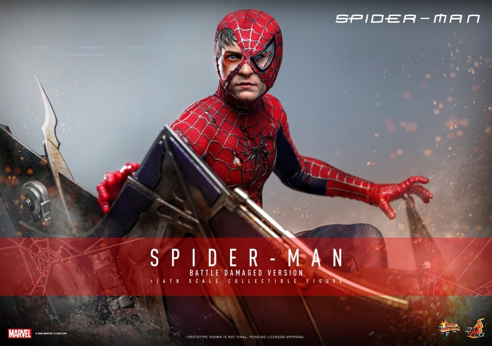 Spider-Man Movie Masterpiece Action Figure 1/6 Spider-Man (Battle Damaged Version) 30 cm
