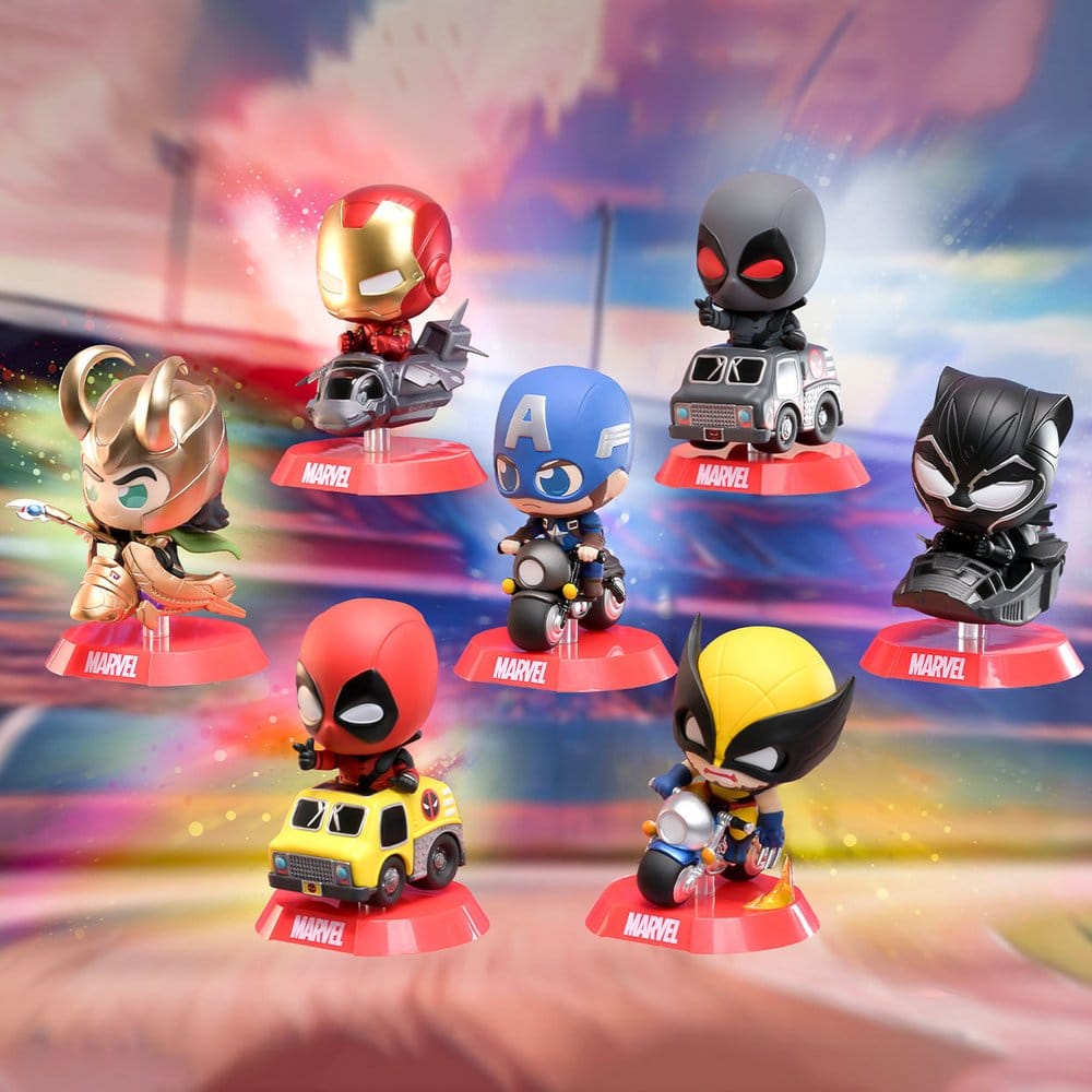 Marvel Cosbi Rider Mini Figures 9 cm Blind Box Display (6)