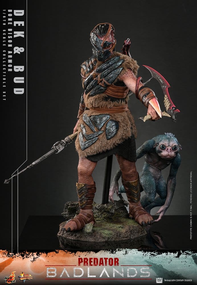 Predator: Badlands Movie Masterpiece Action Figures 2-Pack 1/6 Dek (Bone Bison Armor) and Bud 31 cm