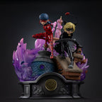 Miraculous Deluxe Art Scale Statue 1/10 Lady Bug and Cat Noir Signed Edition 23 cm