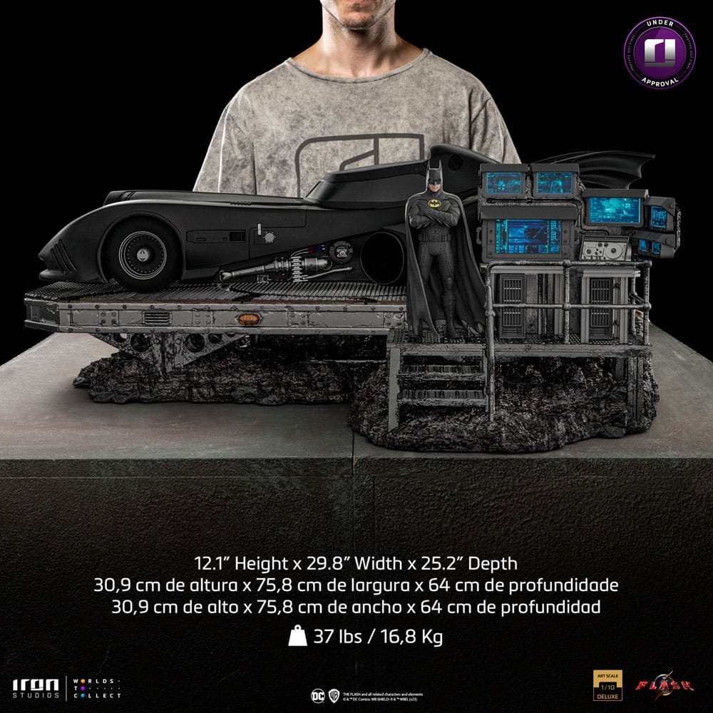 DC Comics Art Scale Deluxe Statue 1/10 The Flash Movie Batmobile 31 cm