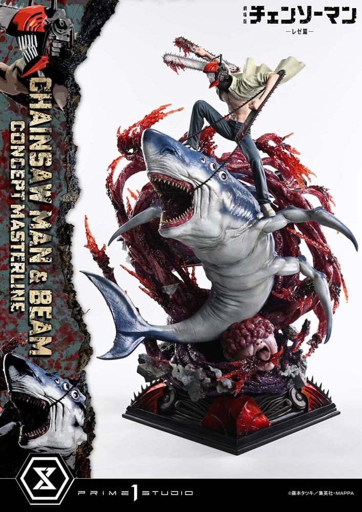 Chainsaw Man Concept Masterline Series Statue 1/6 Chainsaw Man & Beam 73 cm, view 9