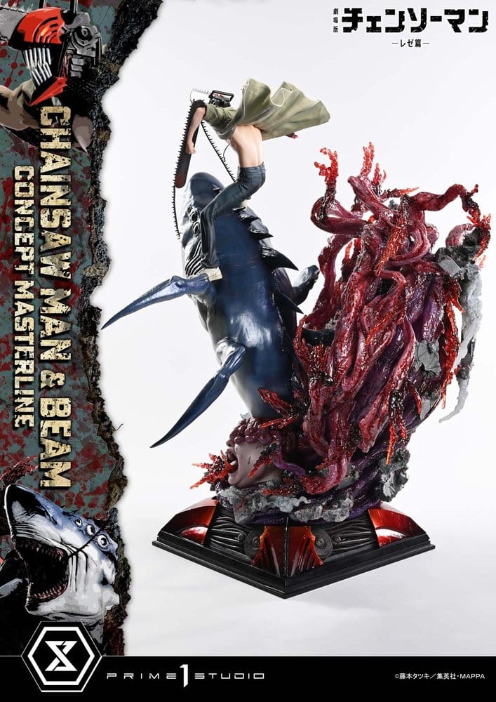 Chainsaw Man Concept Masterline Series Statue 1/6 Chainsaw Man & Beam 73 cm, view 11