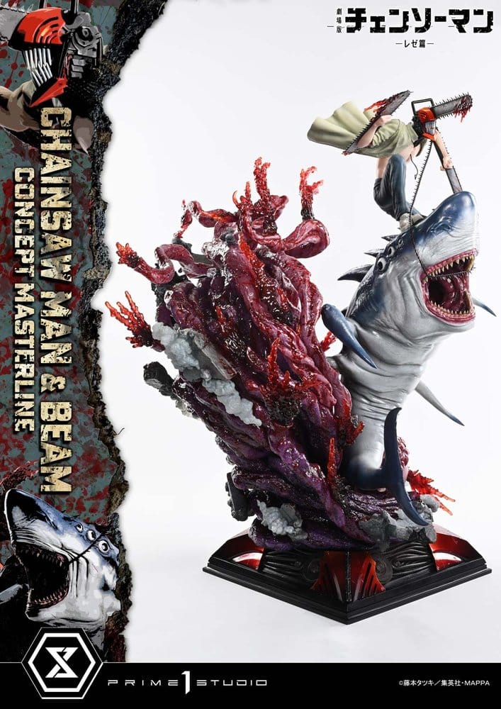 Chainsaw Man Concept Masterline Series Statue 1/6 Chainsaw Man & Beam 73 cm, view 12