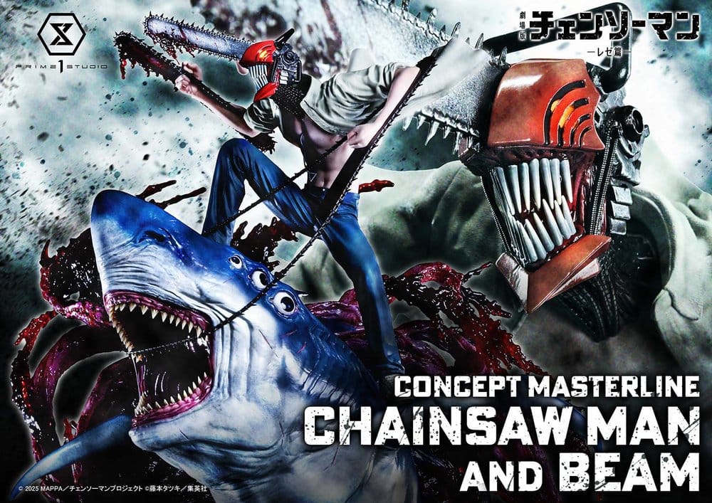 Chainsaw Man Concept Masterline Series Statue 1/6 Chainsaw Man & Beam Bonus Version 73 cm, view 2