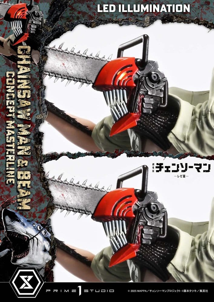 Chainsaw Man Concept Masterline Series Statue 1/6 Chainsaw Man & Beam Bonus Version 73 cm, view 9