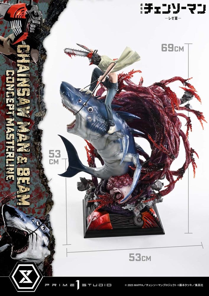 Chainsaw Man Concept Masterline Series Statue 1/6 Chainsaw Man & Beam Bonus Version 73 cm, view 10