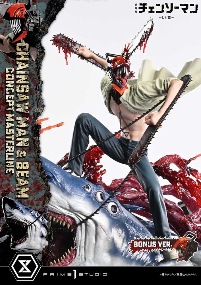 Chainsaw Man Concept Masterline Series Statue 1/6 Chainsaw Man & Beam Bonus Version 73 cm, view 11