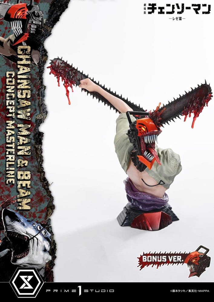 Chainsaw Man Concept Masterline Series Statue 1/6 Chainsaw Man & Beam Bonus Version 73 cm, view 12