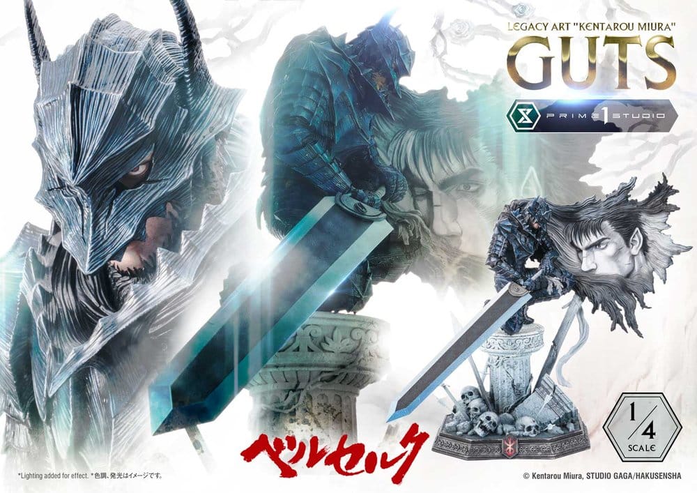 Berserk Legacy Art "Kentarou Miura" Statue 1/4 Guts 74 cm, view 3