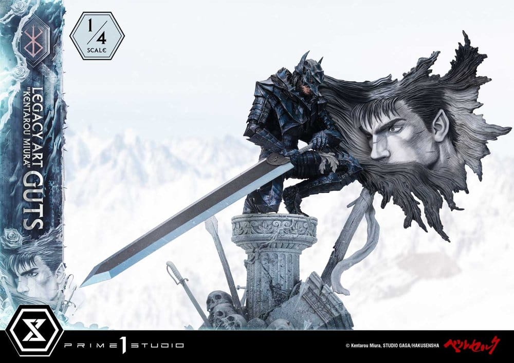 Berserk Legacy Art "Kentarou Miura" Statue 1/4 Guts 74 cm, view 5