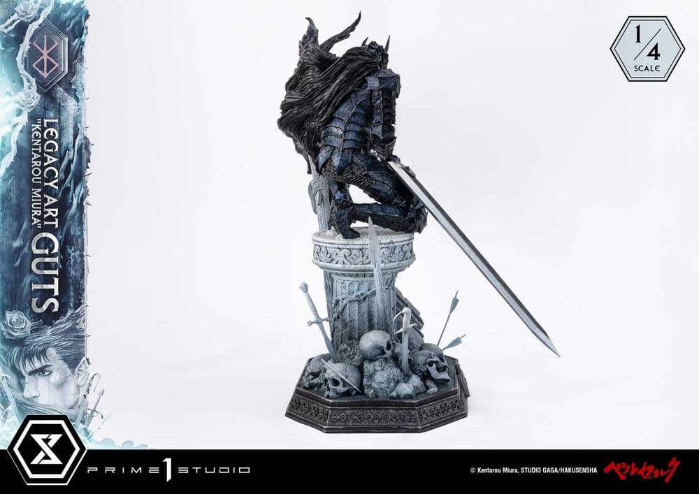 Berserk Legacy Art "Kentarou Miura" Statue 1/4 Guts 74 cm, view 8