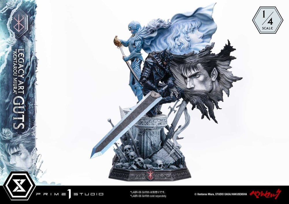 Berserk Legacy Art "Kentarou Miura" Statue 1/4 Guts 74 cm, view 11