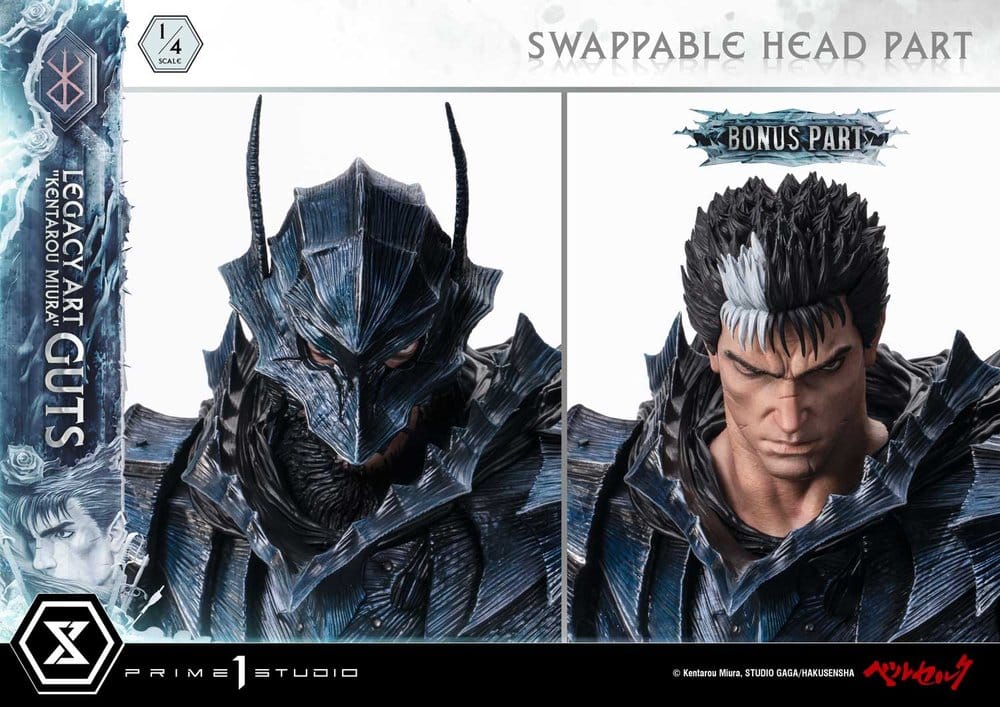 Berserk Legacy Art "Kentarou Miura" Statue 1/4 Guts Bonus Version 74 cm, view 4