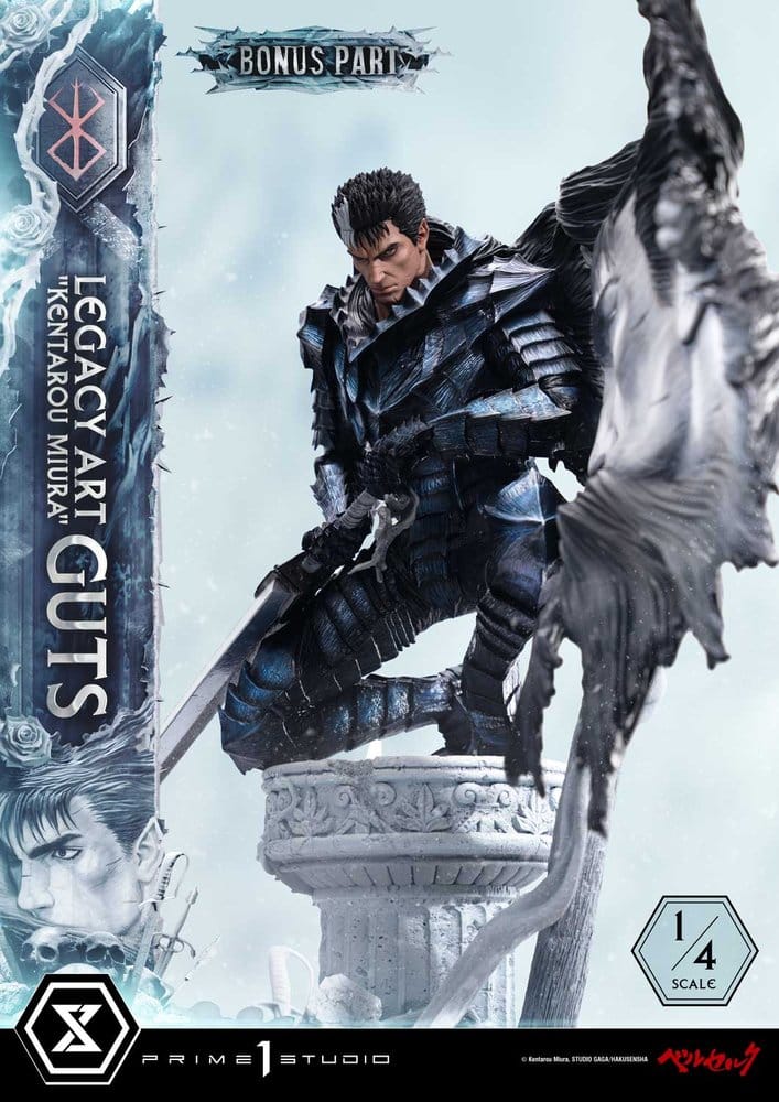 Berserk Legacy Art "Kentarou Miura" Statue 1/4 Guts Bonus Version 74 cm, view 5