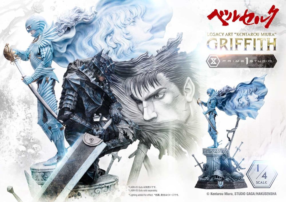 Berserk Legacy Art "Kentarou Miura" Statue 1/4 Griffith 93 cm, view 2