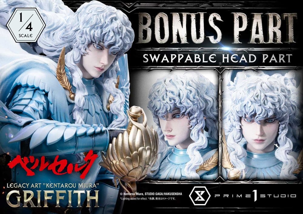 Berserk Legacy Art "Kentarou Miura" Statue 1/4 Griffith Bonus Version 93 cm, view 3