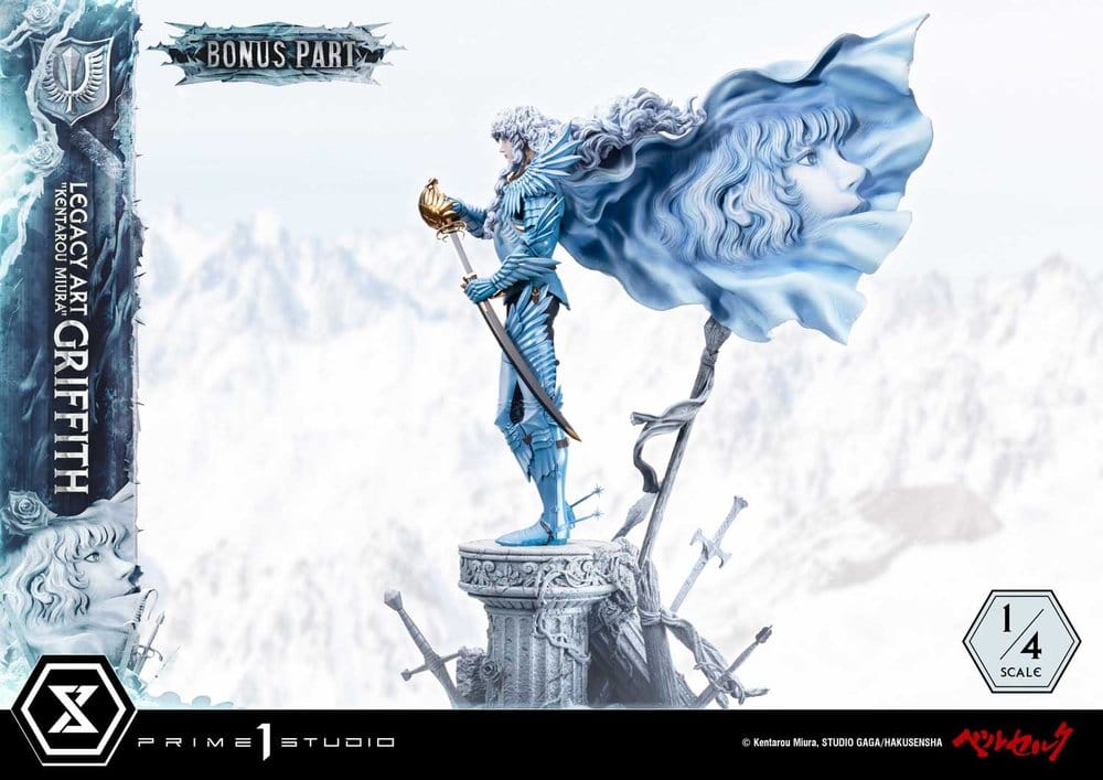 Berserk Legacy Art "Kentarou Miura" Statue 1/4 Griffith Bonus Version 93 cm, view 7