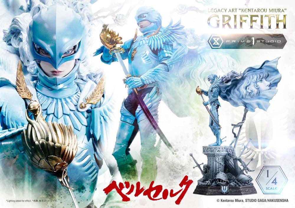 Berserk Legacy Art "Kentarou Miura" Statue 1/4 Griffith Bonus Version 93 cm, view 8