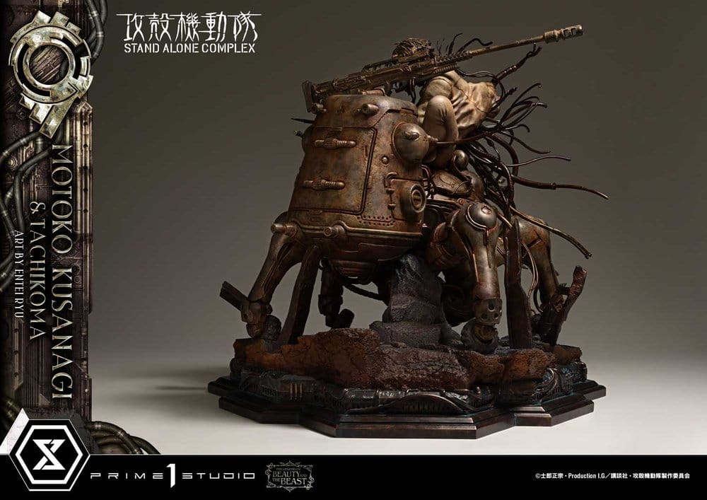 Ghost in the Shell Stand Alone Complex The Legend of Beauty and the Beast Statue 1/4 Motoko Kusanagi & Tachikoma Art by Entei Ryu Bonus Version 53 cm