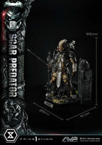 The Alien vs. Predator Museum Masterline Series Statue 1/3 Scar Predator Deluxe Bonus Version 93 cm