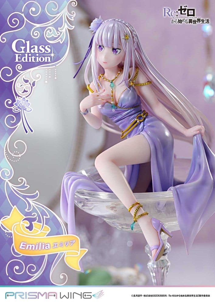 Re:Zero Prisma Wing Statue 1/7 Emilia Glass Edition 29 cm, view 4