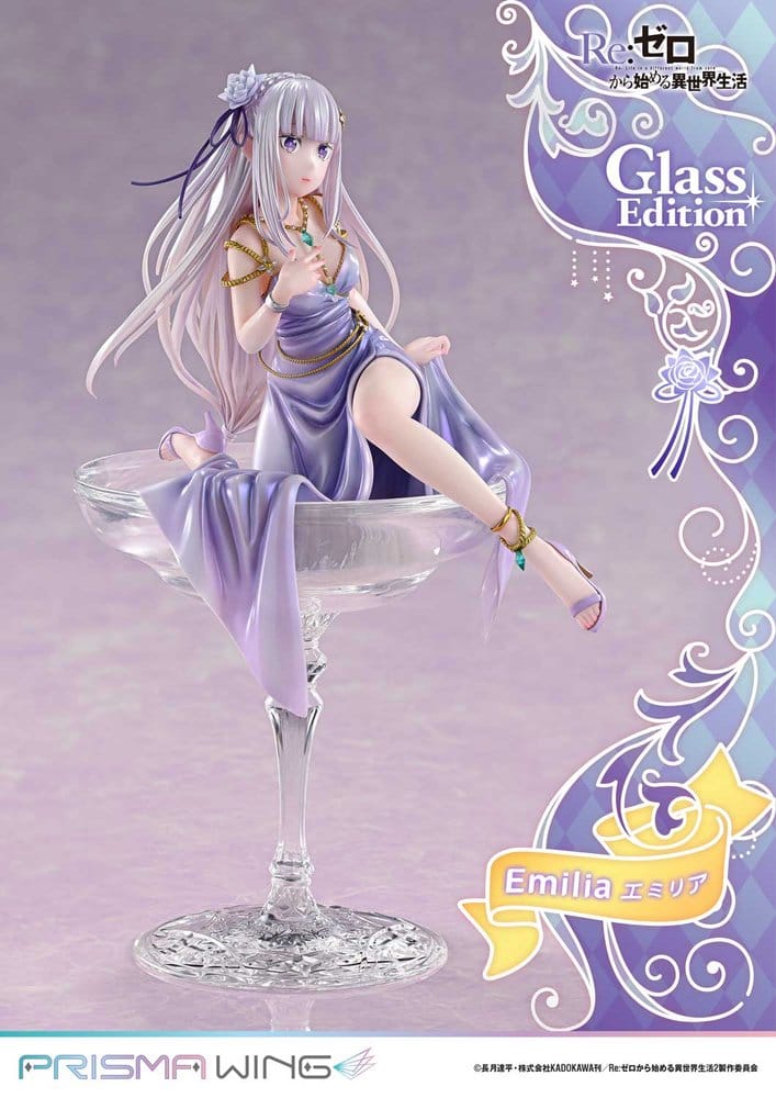 Re:Zero Prisma Wing Statue 1/7 Emilia Glass Edition 29 cm, view 7