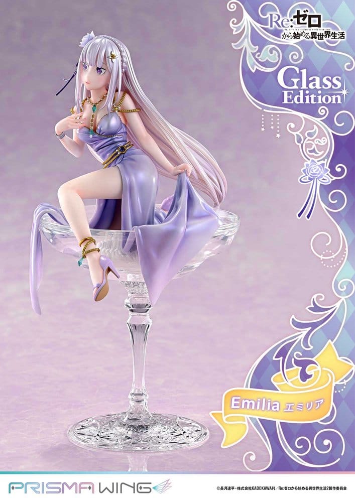 Re:Zero Prisma Wing Statue 1/7 Emilia Glass Edition 29 cm, view 8
