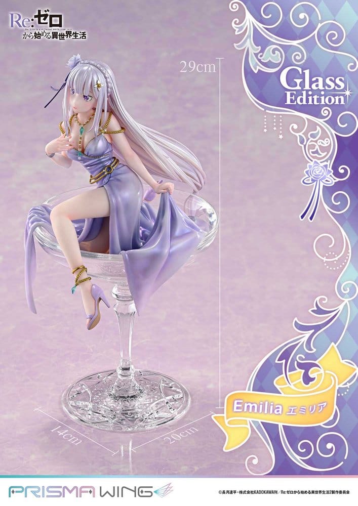 Re:Zero Prisma Wing Statue 1/7 Emilia Glass Edition 29 cm, view 10