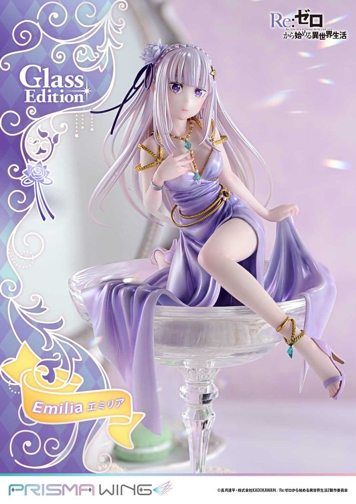 Re:Zero Prisma Wing Statue 1/7 Emilia Glass Edition 29 cm, view 11