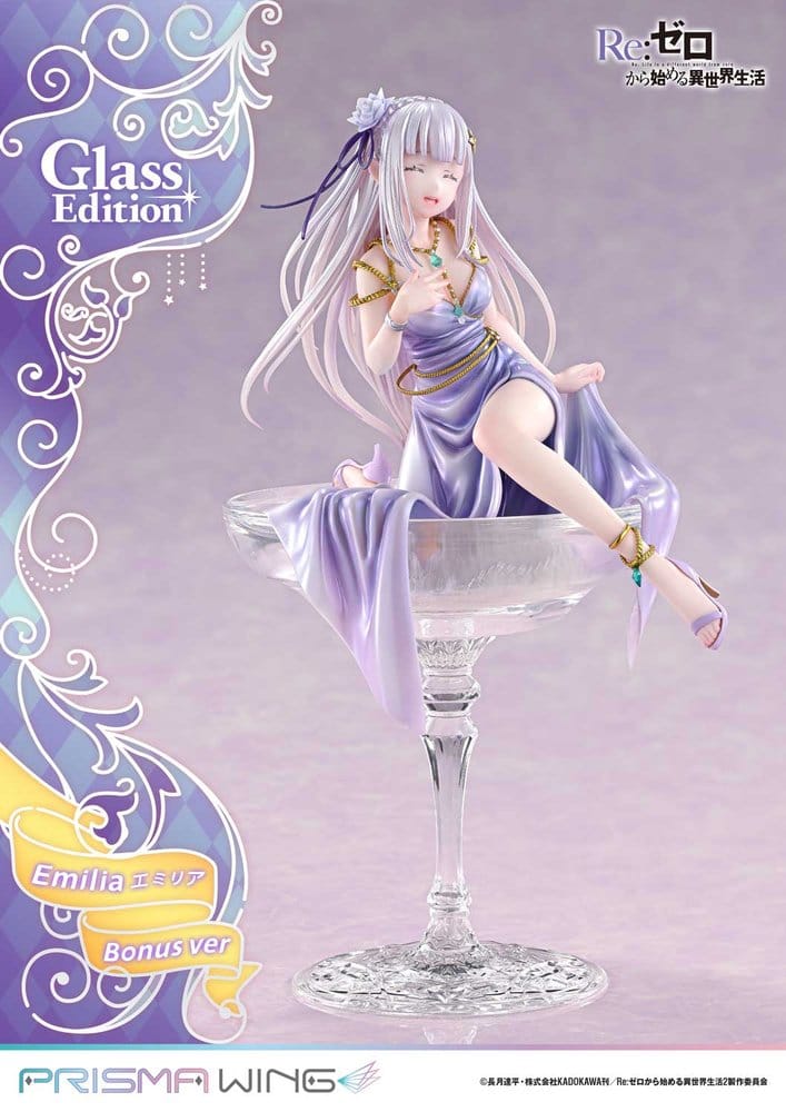 Re:Zero Prisma Wing Statue 1/7 Emilia Glass Edition Bonus Version 29 cm, view 6