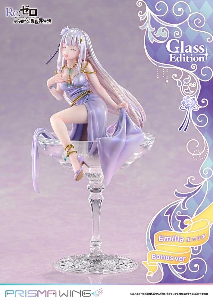 Re:Zero Prisma Wing Statue 1/7 Emilia Glass Edition Bonus Version 29 cm, view 7