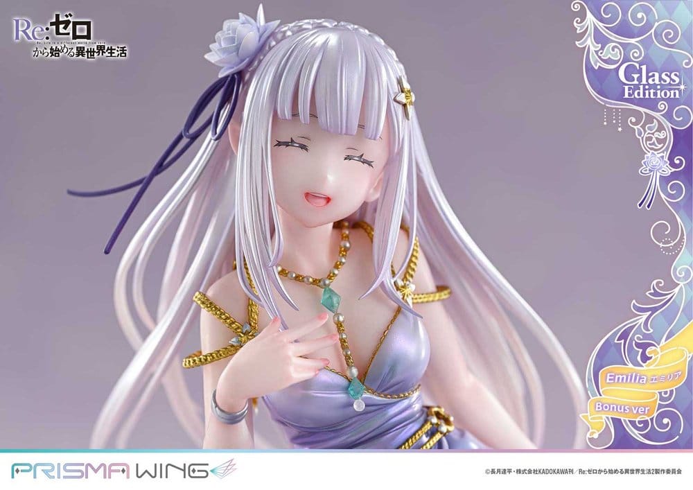 Re:Zero Prisma Wing Statue 1/7 Emilia Glass Edition Bonus Version 29 cm, view 9