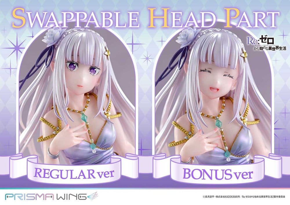 Re:Zero Prisma Wing Statue 1/7 Emilia Glass Edition Bonus Version 29 cm, view 10