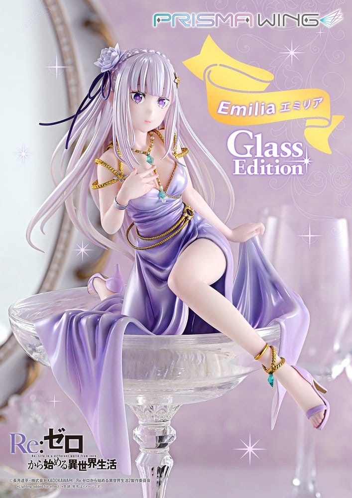 Re:Zero Prisma Wing Statue 1/7 Emilia Glass Edition Bonus Version 29 cm, view 11