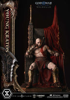 Throne Legacy God of War Series Statue 1/3 Ragnarok Young Thyself Kratos 91 cm