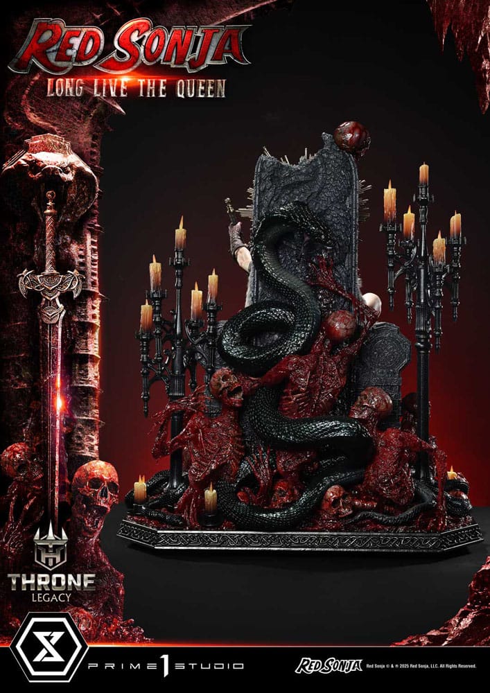 Red Sonja Throne Legacy Collection Statue Statue 1/3 Red Sonja: Long Live the Queen 77 cm
