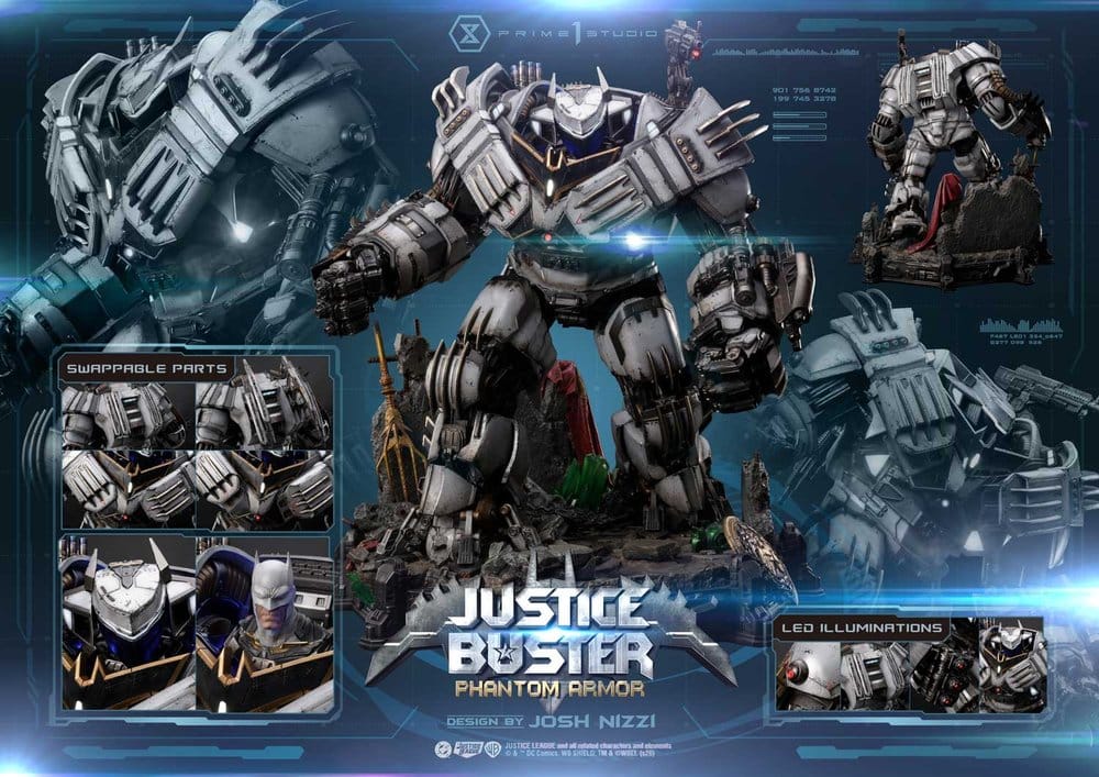 DC Comics Ultimate Museum Masterline Statue Justice Buster: Phantom Armor (Design By Josh Nizzi) 88 cm, view 4